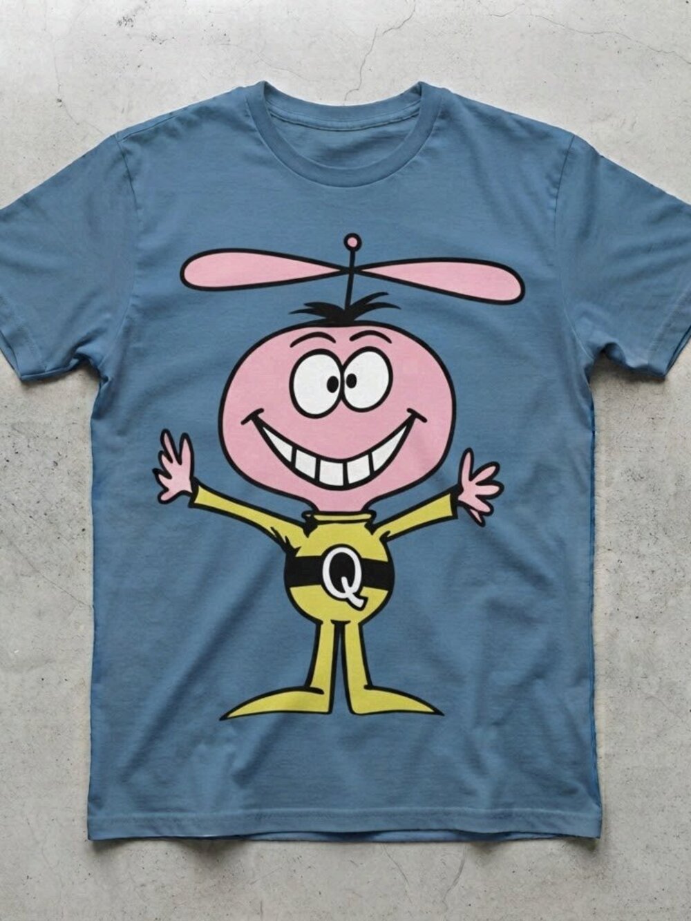 Quisp Cereal Mascot Blue T-Shirt S-4XL